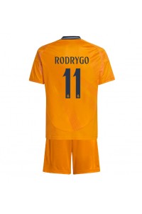 Real Madrid Rodrygo Goes #11 Babytruitje Uit tenue Kind 2024-25 Korte Mouw (+ Korte broeken)